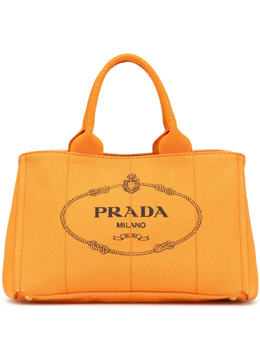 PRADA - Canapa Logo tote bag